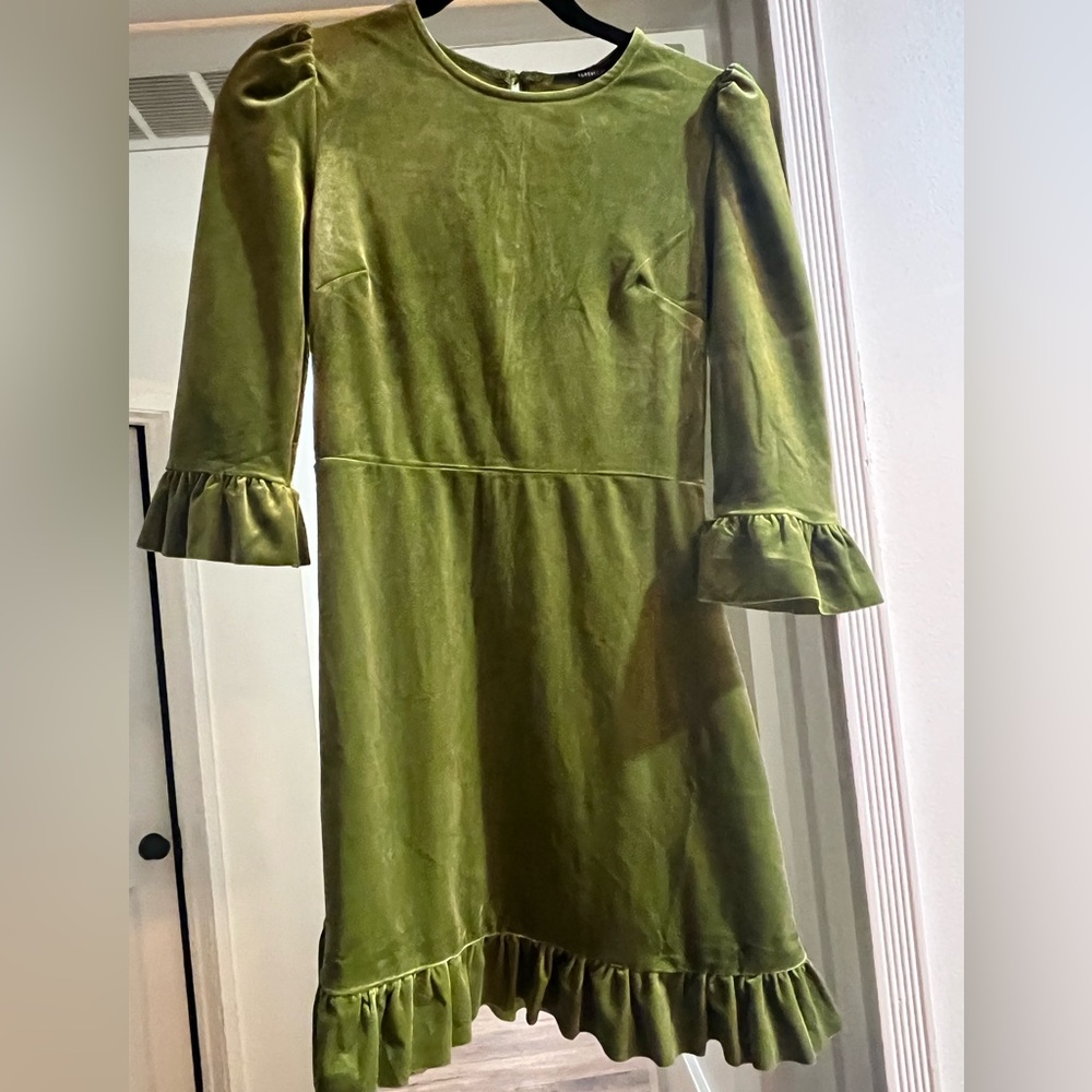 Green mini dress